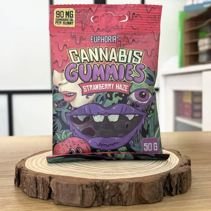 Euphoria Cannabis Gummies Strawberry Haze - Family Tree CBD Valencia