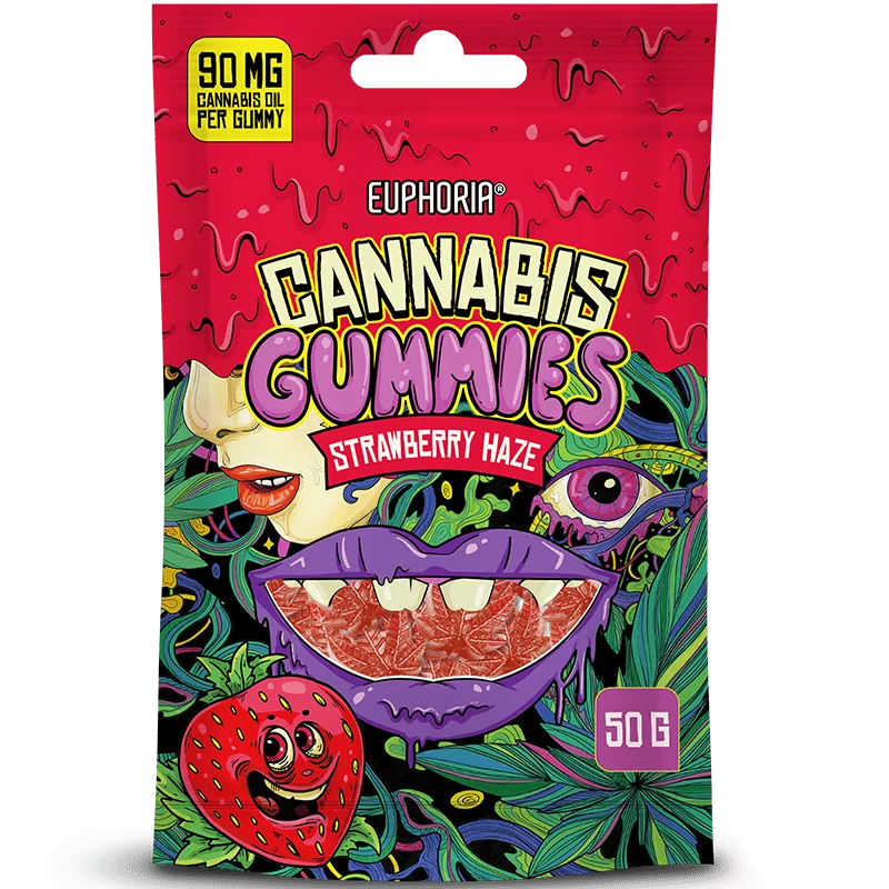 Euphoria Cannabis Gummies Strawberry Haze - Family Tree CBD Valencia
