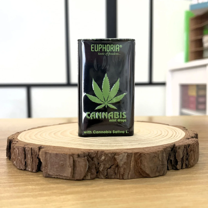 Euphoria Cannabis Mint Drops with cannabis flavour - Family Tree CBD