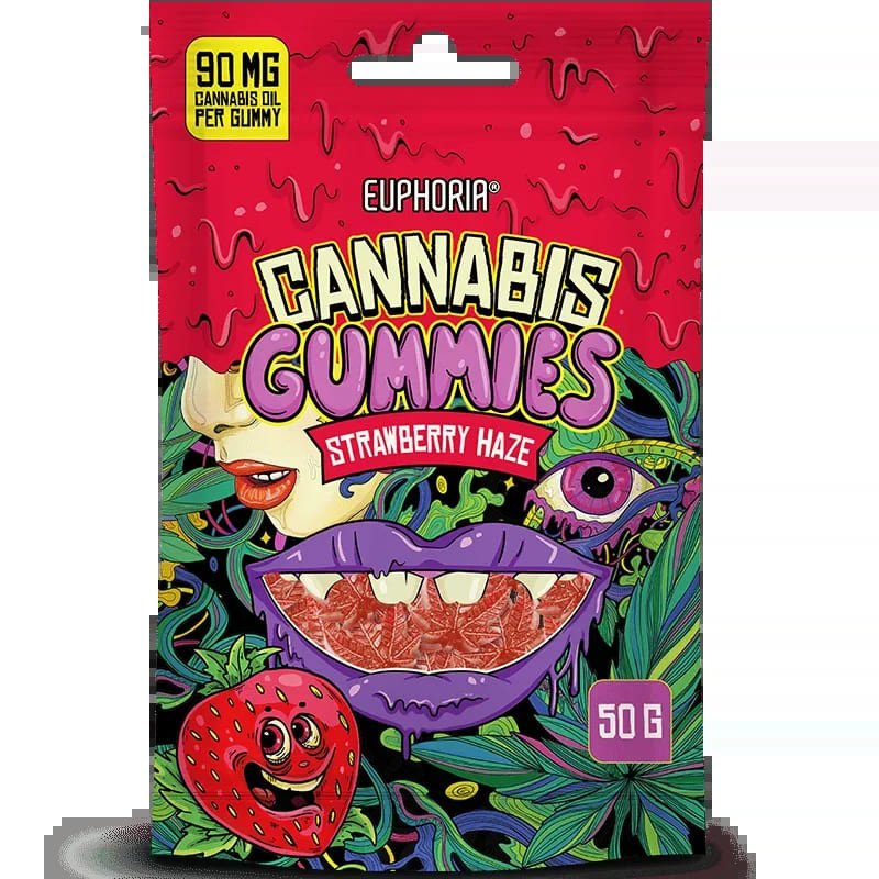 Euphoria Cannabis Gummies Strawberry Haze - Family Tree CBD Valencia