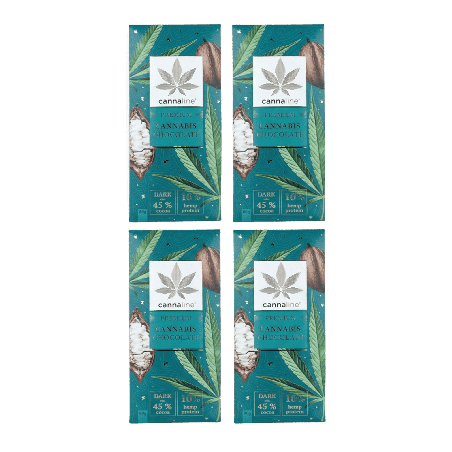 Pack 4x Cannaline Premium Cannabis Dark Chocolate - Family Tree CBD