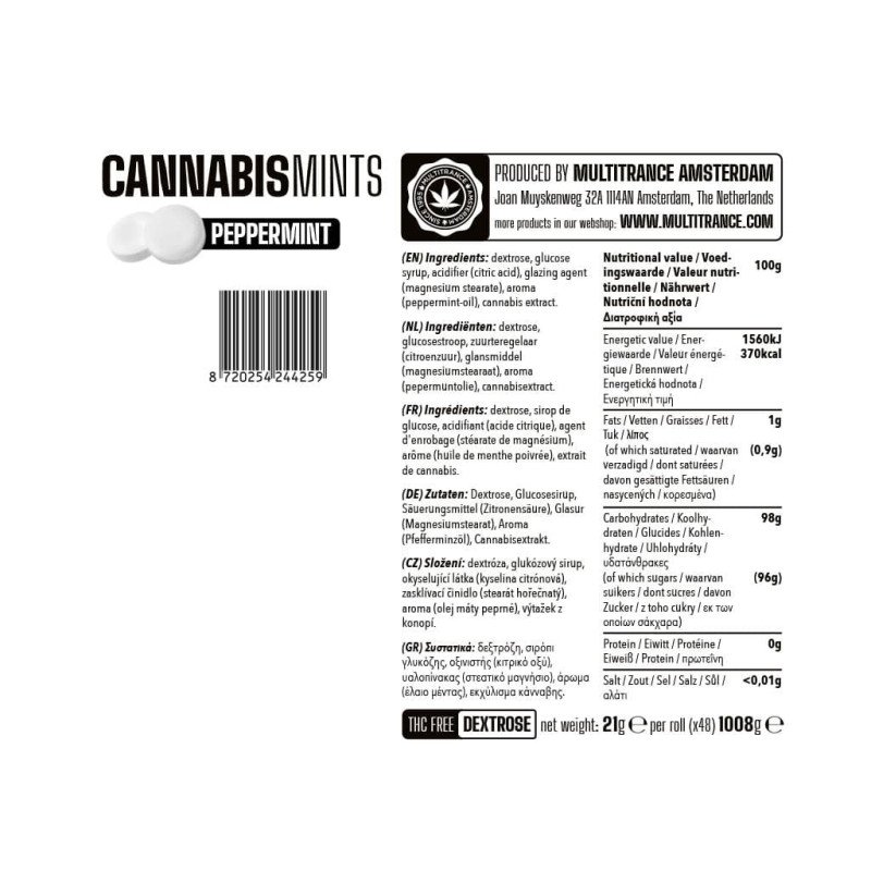 Multitrance Cannabis Dextrose Roll – Peppermint - Family Tree CBD